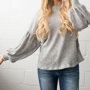 Knit Bubble Sleeve sweater